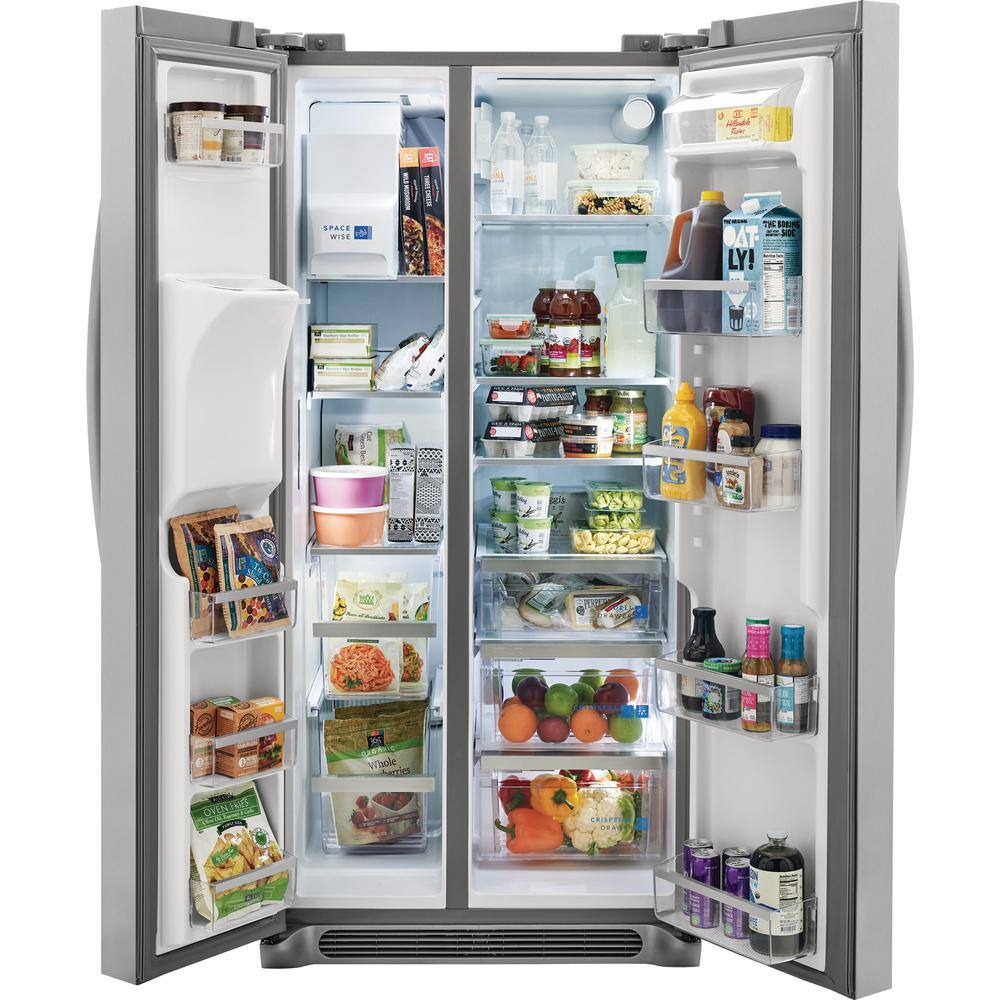 FRIGIDAIRE GALLERY 22.3 cu. ft. 33 in. Standard Depth Side by Side Refrigerator in Smudge-Proof Stainless Steel GRSS2352AF