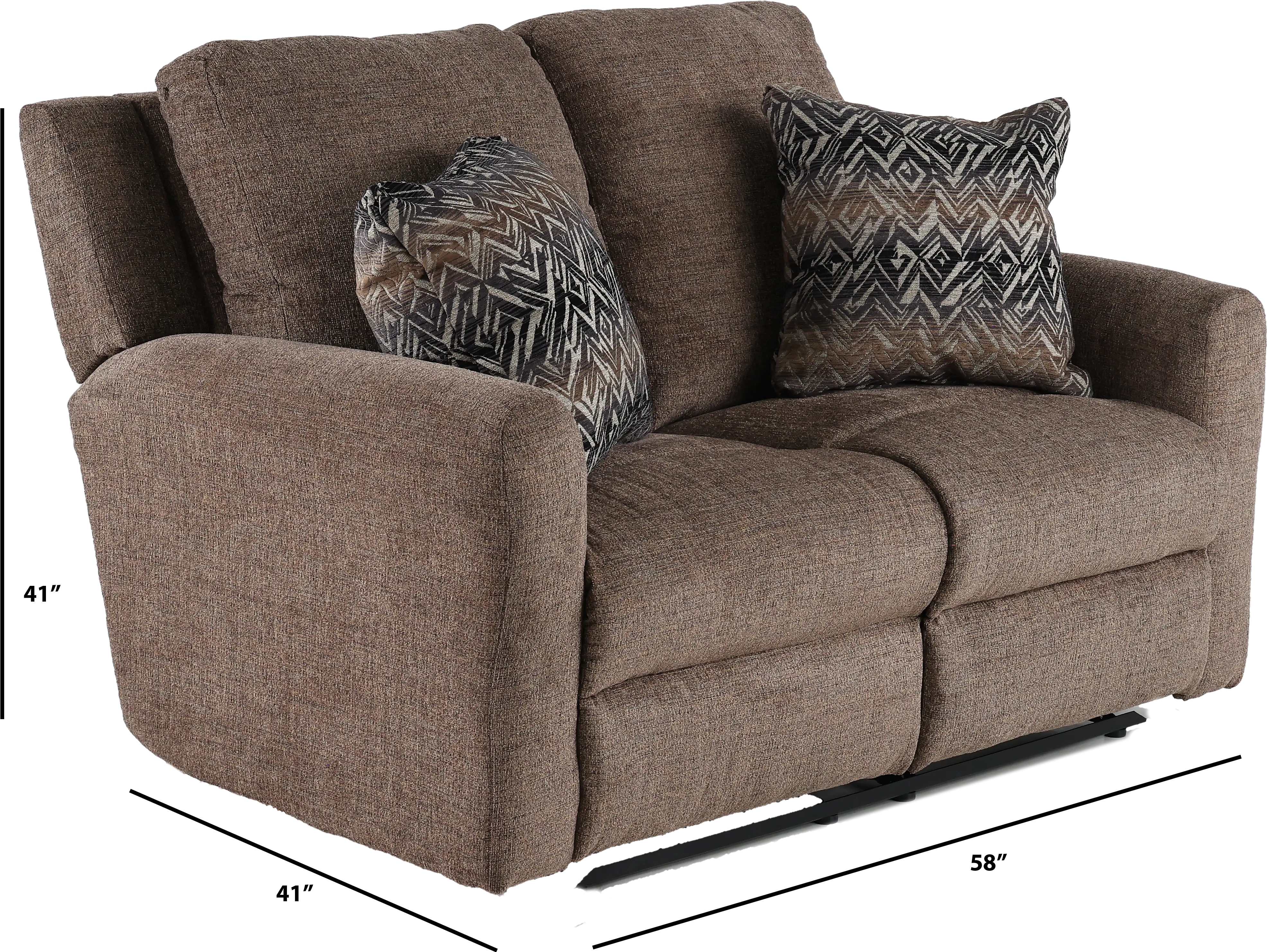 Calvin Otter Brown Power Reclining Loveseat