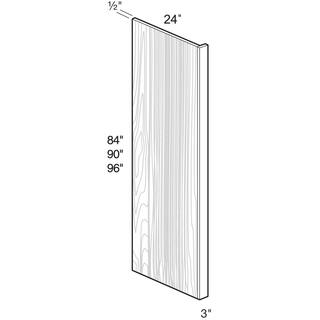 Home Decorators Collection Tremont Assembled 3 in. x 96 in. x 24 in. Refrigerator End Panel in Pearl Gray RP396-PG