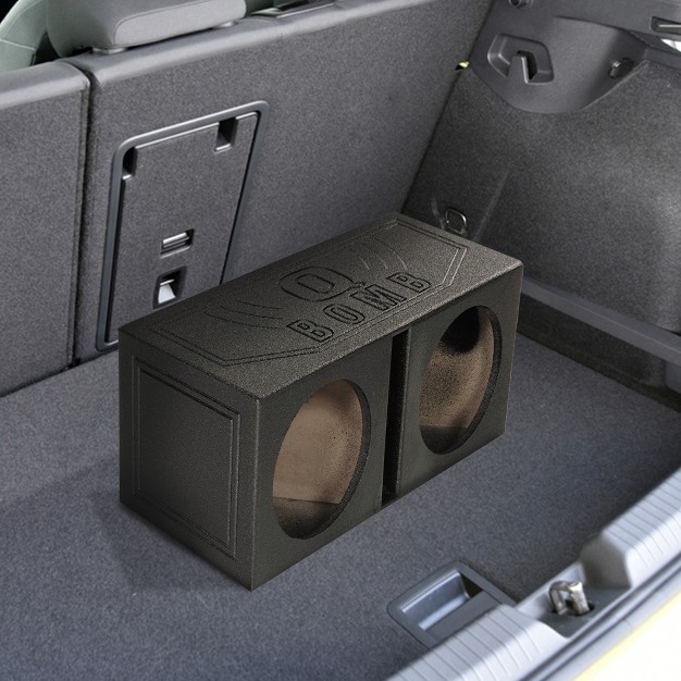 Q Power Qbomb10v Dual 10 Inch Vented Port Subwoofer Sub Box W Bedliner Spray