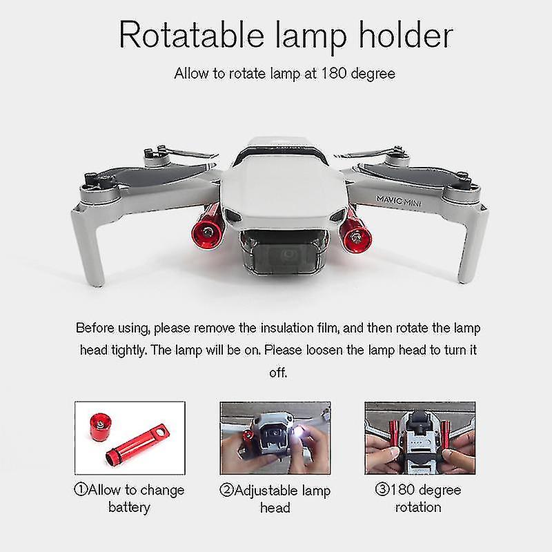 Born Pretty Compatible With Dji Mavic Mini Dji Mini 2 Drone 180adjustable Night Flight Searchlight Led Flight Light Beyamis