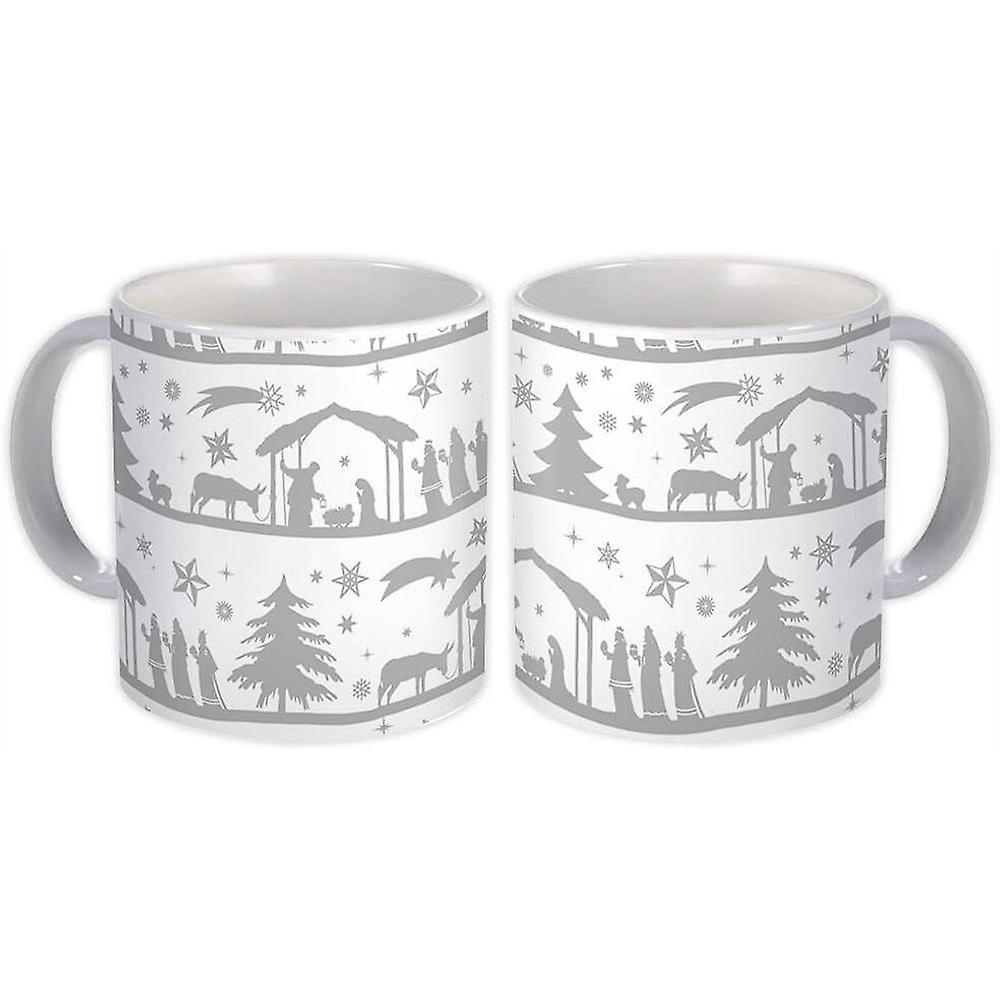 Gift Mug: Nativity Scene Silhouette Crib