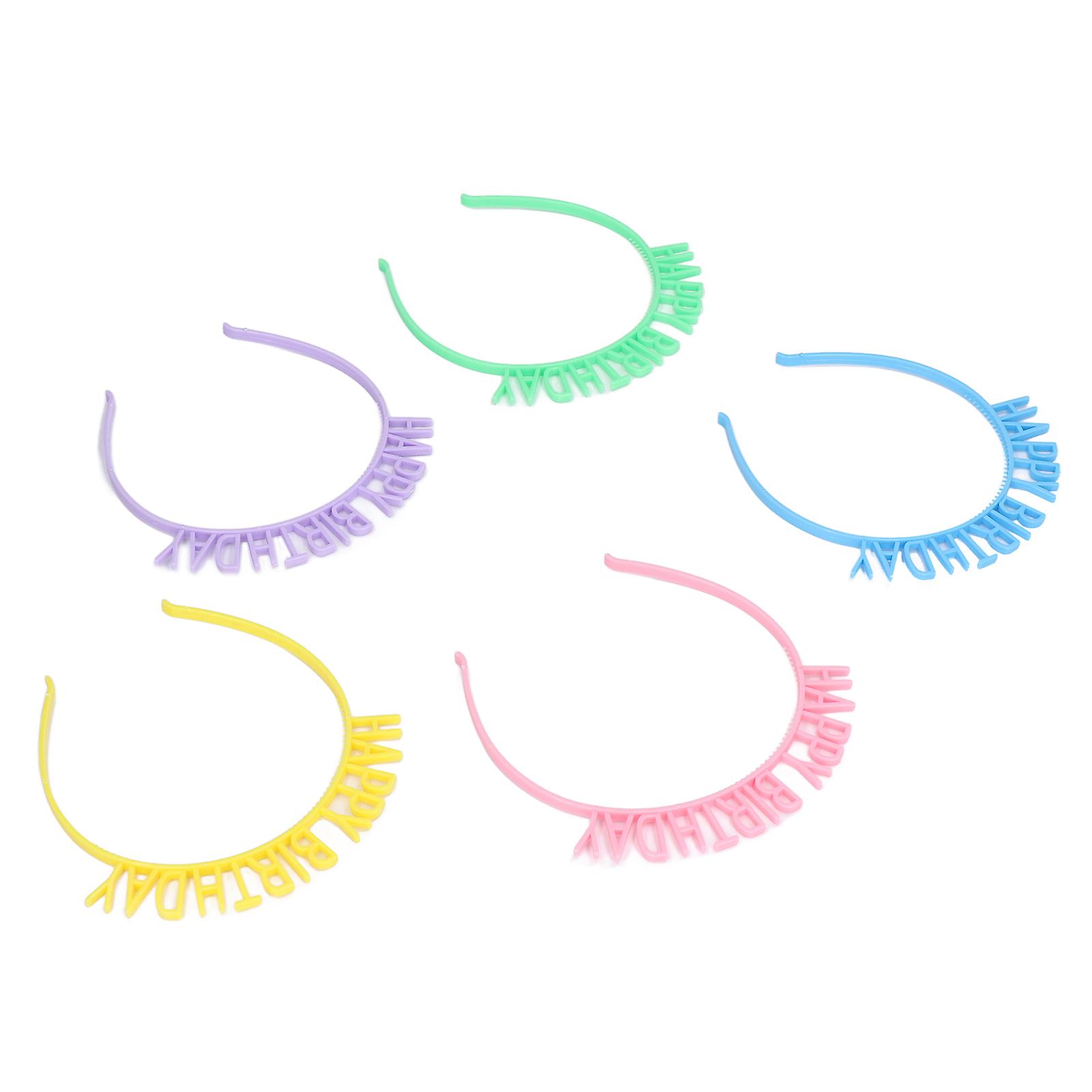 10pcs Birthday Headband Bright Rich Colors Lightweight Comfortable Exquisite Durable Happy Birthday Headband