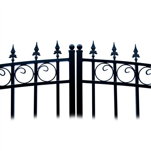 ALEKO DG18PRAD AP Steel Dual Swing Driveway Gate  ...