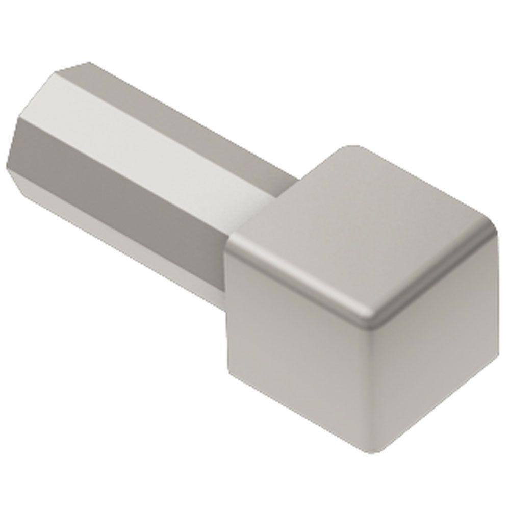 Schluter Systems Quadec Satin Nickel Anodized Aluminum 12 in. x 1 in. Metal InsideOutside Corner EVQ125AT