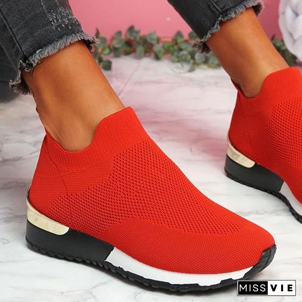 Sneakers Women Vulcanized Shoes Ladies Solid Color Slip-On Sneakers for Female Casual Sport Shoes Fashion Mujer Shoes