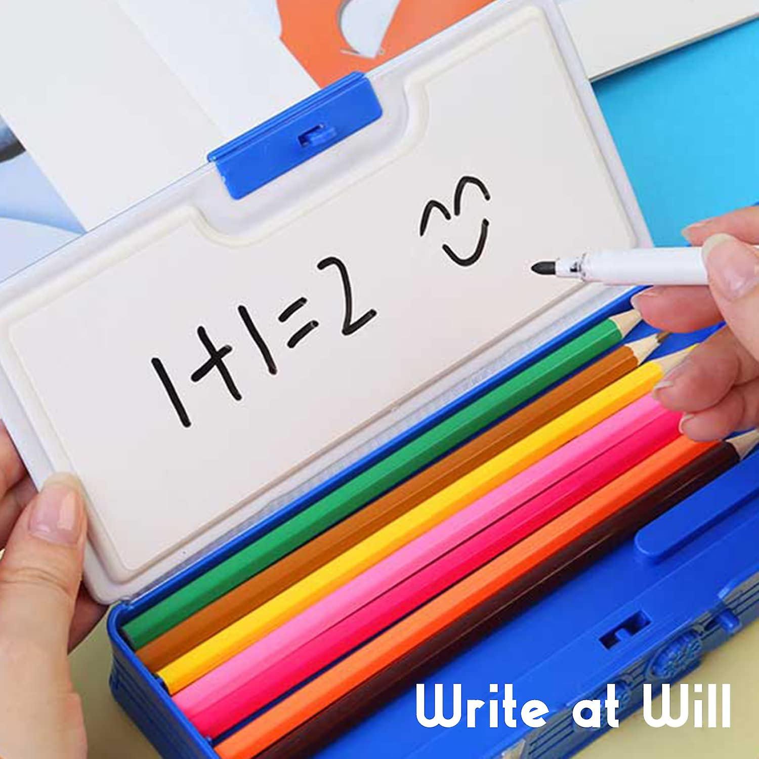 Multifunction Pencil Case For Girls Boys， Cute Cartoon Pen Box Organizer Stationery With Sharpener， Schedule， Whiteboard， School Supplies， Ideal Gift