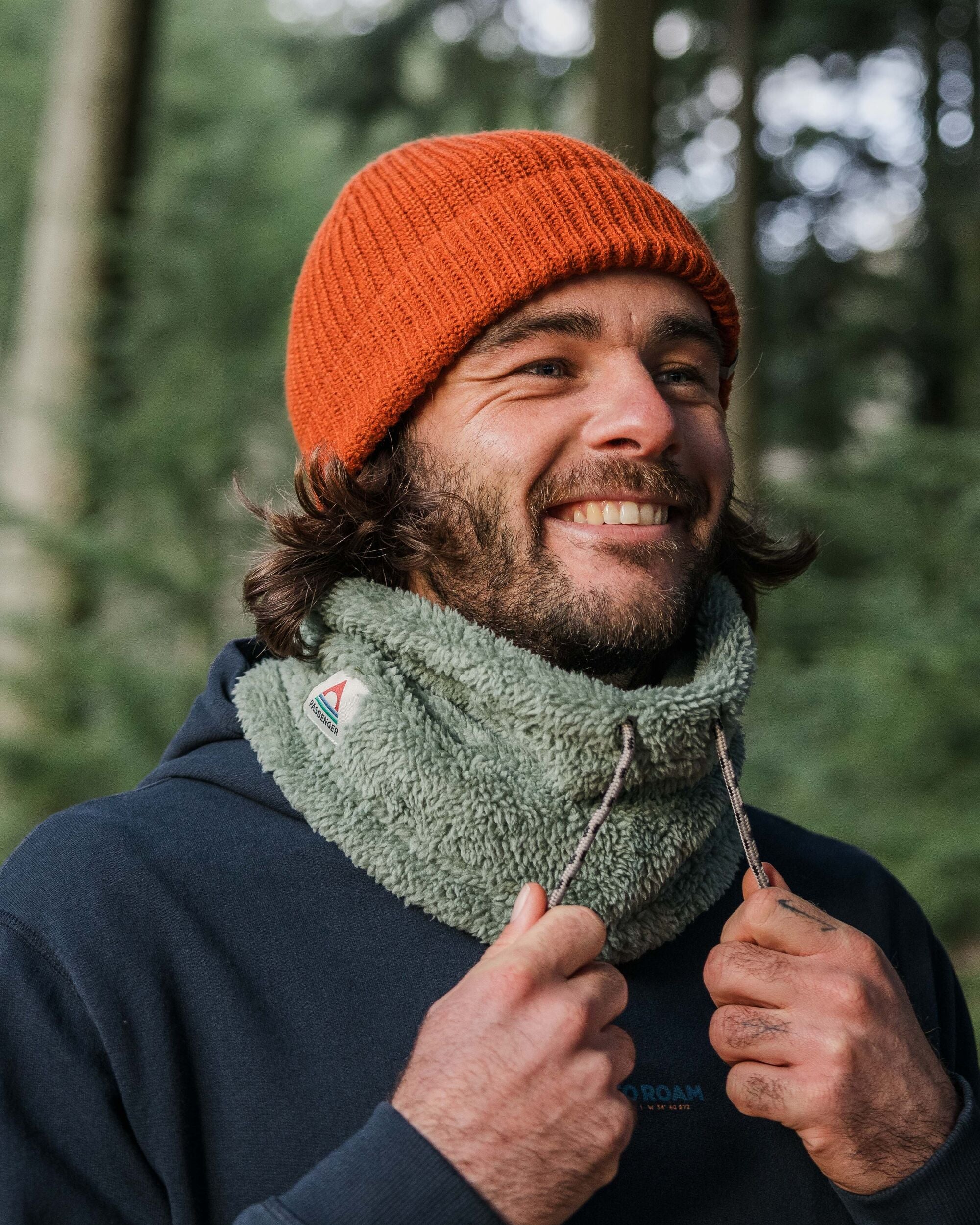 Ash Recycled Sherpa Fleece Snood - Pistachio