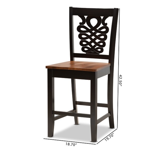 Gervais Modern and Contemporary Transitional 2-Piece Counter Stool Set