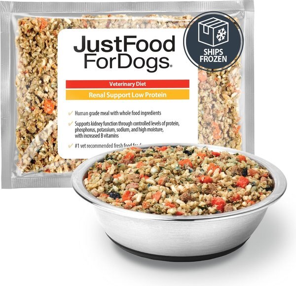 JustFoodForDogs Veterinary Diet Renal Support Low Protein Frozen Human-Grade Fresh Dog Food