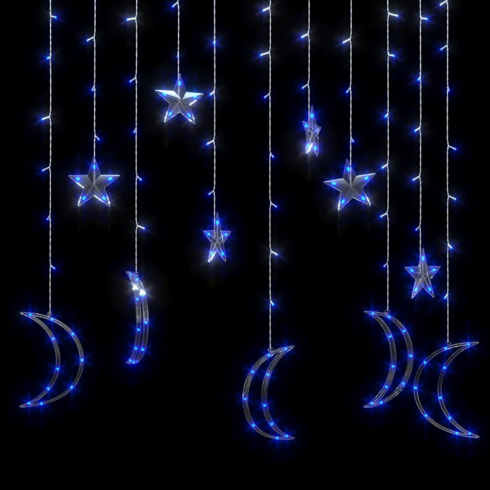 Star And Moon Fairy Lights With Remote Control 138 Leds No.360222