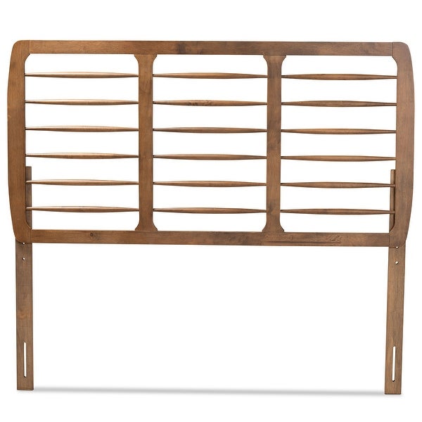 Carolyn Mid-Century Ash Walnut Finished Wood Headboard - - 32854433