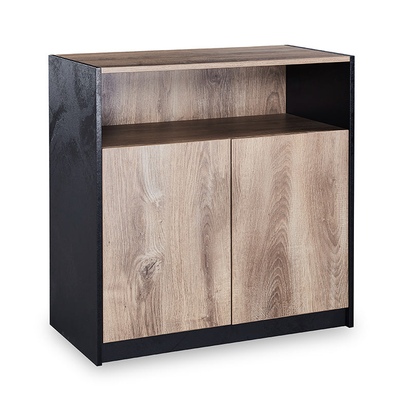 ARTO Credenza Cabinet 80cm - Warm Oak & Black