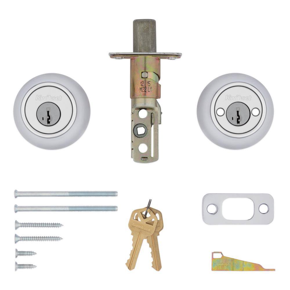 Kwikset 665 Satin Chrome Double Cylinder Deadbolt Featuring SmartKey Security T66526DSMTCPRCA