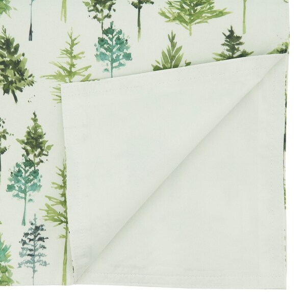 Table Runner With Forest Trees Design