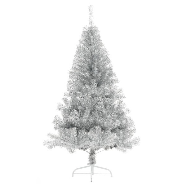 vidaXL Christmas Tree Decoration Artificial HalfCircle Tree with Stand PVC