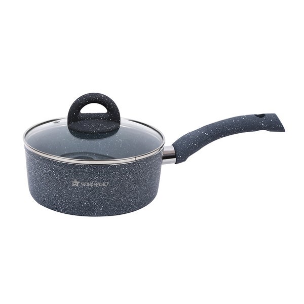 Wonderchef Granite Lentil and Curry Pan with Lid， 16 cm - 16 cm