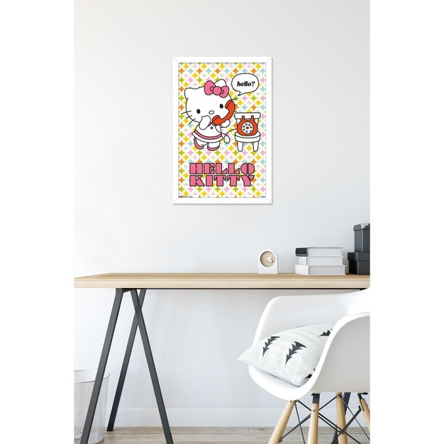 Trends International Hello Kitty Hello Framed Wall Poster Prints