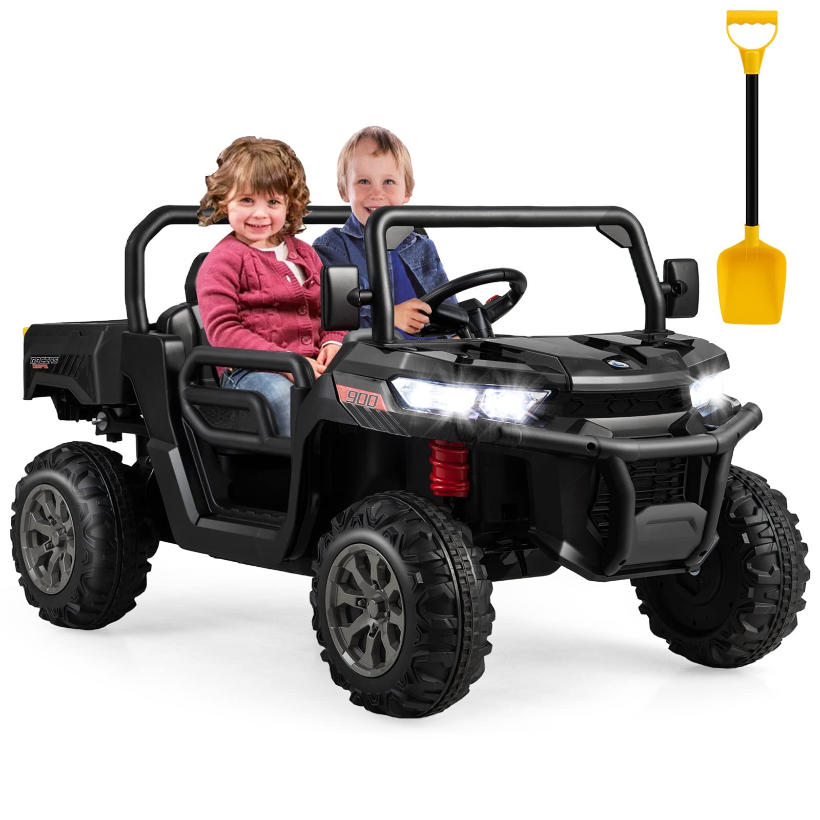 Costzon 2-Seater Ride on Car, Dump Truck w/ Remote Control