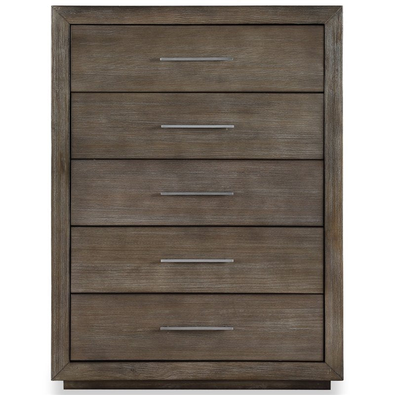 Modus Furniture Melbourne Five Drawer Chest, Dark Pine