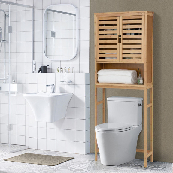 Costway 71824936 Bamboo Over The Toilet Storage Ca...