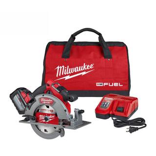 MW M18 FUEL 18V Lithium-Ion Brushless Cordless 7-14 in. Circular Saw Kit with One 12.0Ah Battery Charger Tool Bag 2732-21HD