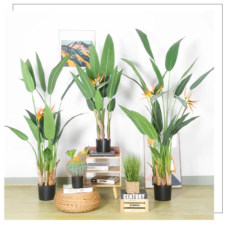 Artificial plant travel banana fabric leaf bonsai bird of paradise Indoor decoration plastic green plant garden supplies