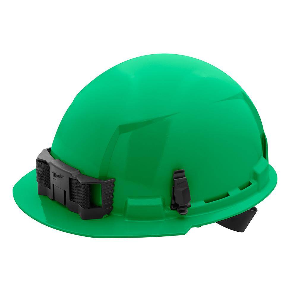 MW BOLT Green Type 1 Class E Front Brim Non-Vented Hard Hat with 4 Point Ratcheting Suspension 48-73-1106