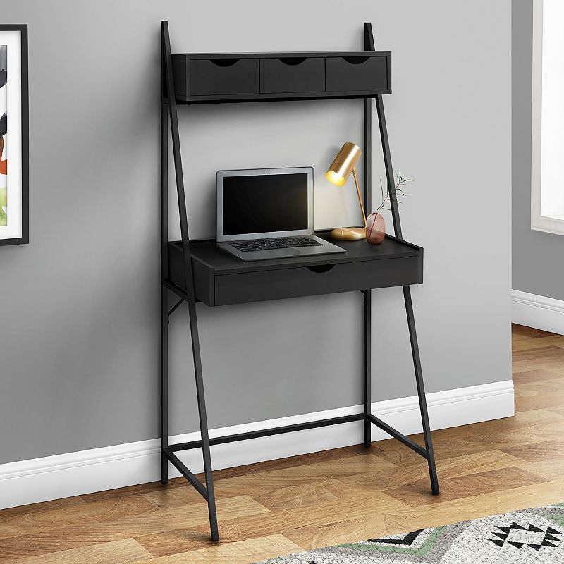 Monarch 2-Shelf 4-Drawer Computer Desk