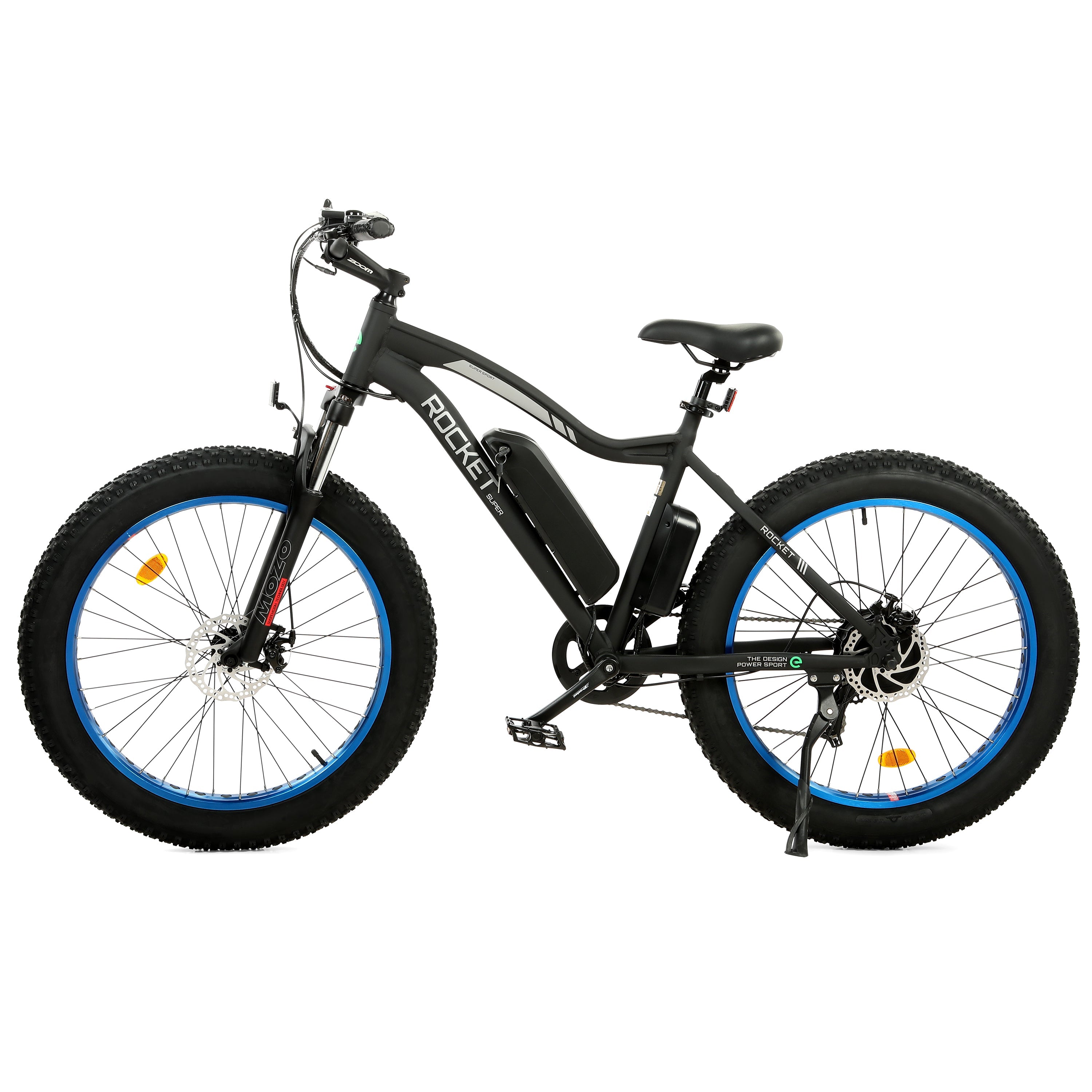 Ecotric Rocket All Terrain Fat Tire Electric Bike w/ 500W Brushless Motor For Long Lifespan, Adjustable Fork Suspension For Smooth and Comfort - Leisure, Commute, Trail Riders