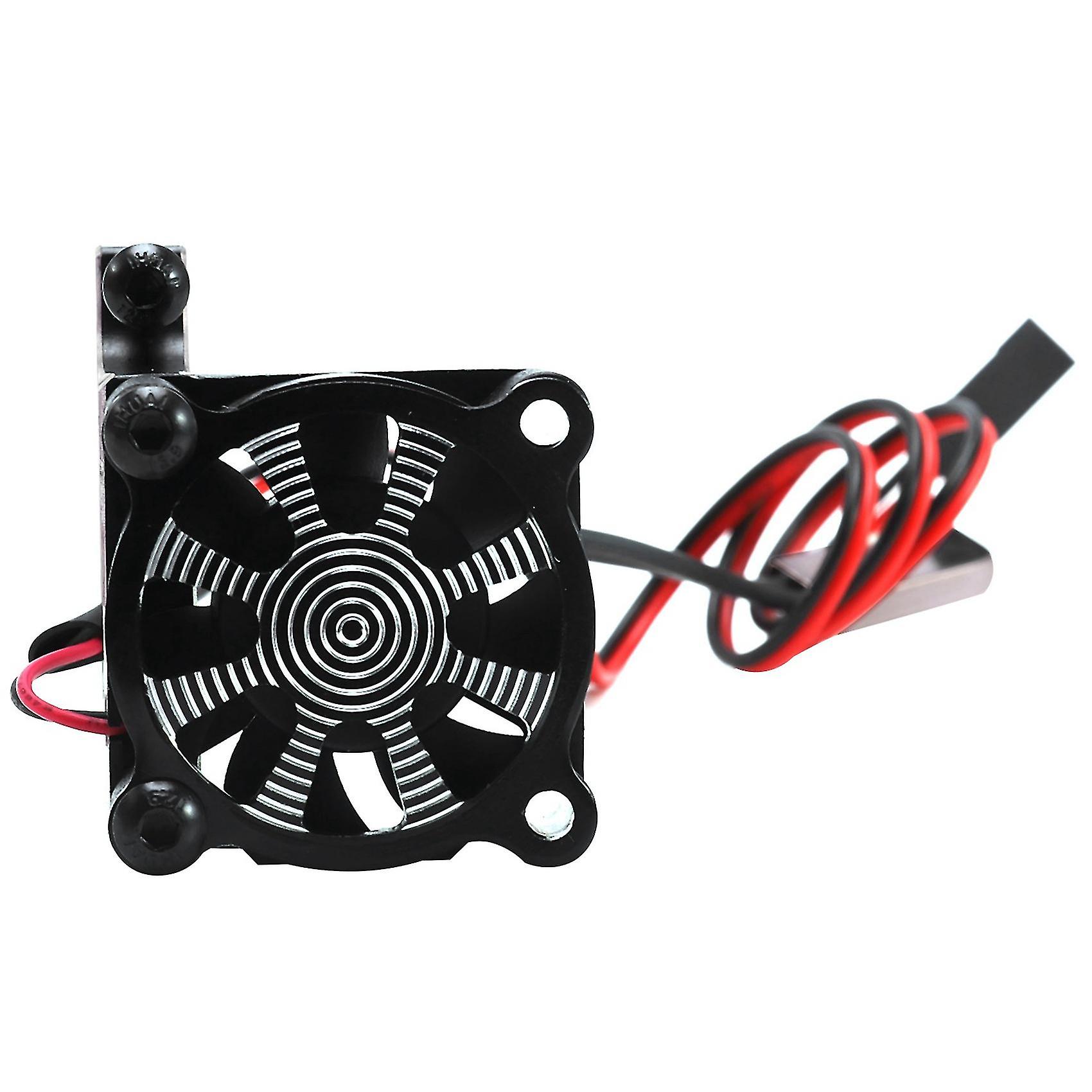 2x For Rc Car 3650 3660 550 540 Motor Heatsink Cooling Fan With Thermal Sensor Cnc Aluminum Alloy C