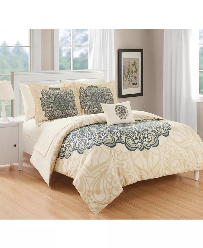 Chic Home Palmer 6 Piece Twin Bed In a Bag Comforter Set