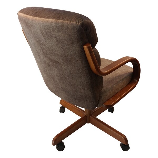 Caster Chair Company Hamilton Caster Arm Chair in Tawny Microsuede
