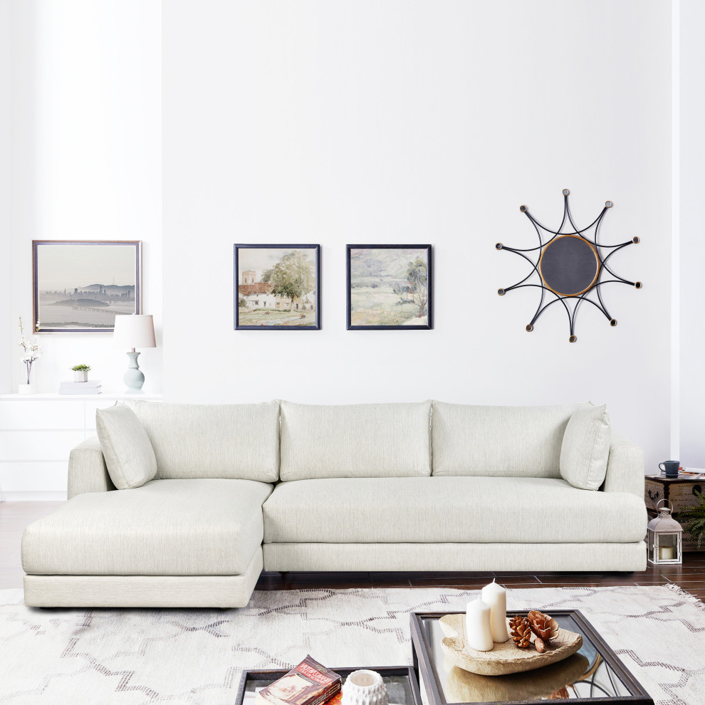 Poly and Bark Marcel Left Facing Sectional   Transitional   Sectional Sofas   by Edgemod Furniture  Houzz