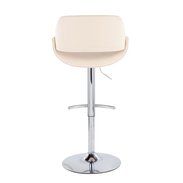 Silver Orchid Svellingen Adjustable Bar Stool with Rounded T Footrest - Set of 2