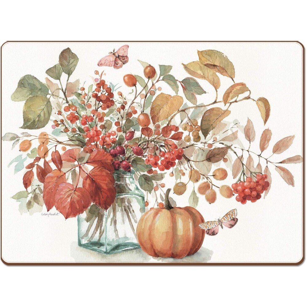 Cala Home Autumn in Nature by Lisa Audit Hardboard Placemat Boxed Set of 4