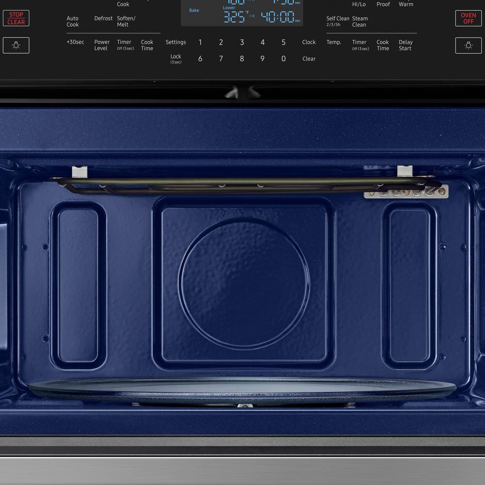  30 in. 1.95.1 cu. ft. Wi-Fi Connected Electric Microwave Combination Wall Oven in Stainless Steel NQ70T5511DS