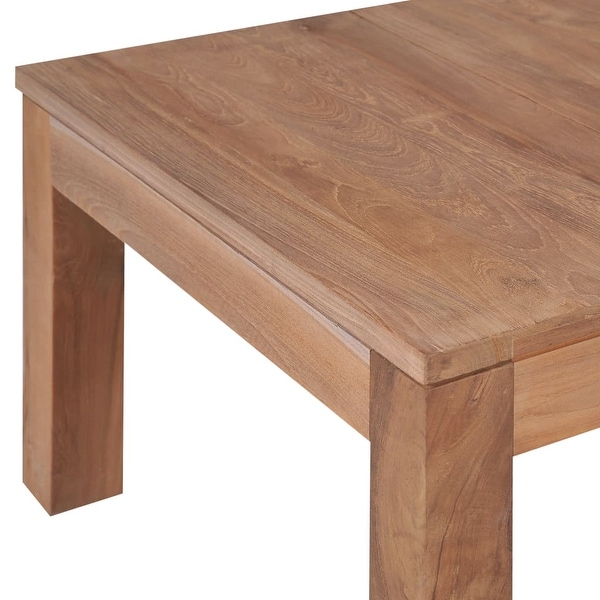 Coffee Table Solid Teak Wood with Natural Finish 23.6