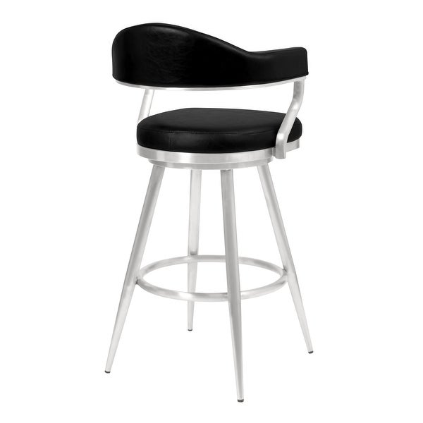 Justin Counter or Bar Stool in Faux Leather and Metal