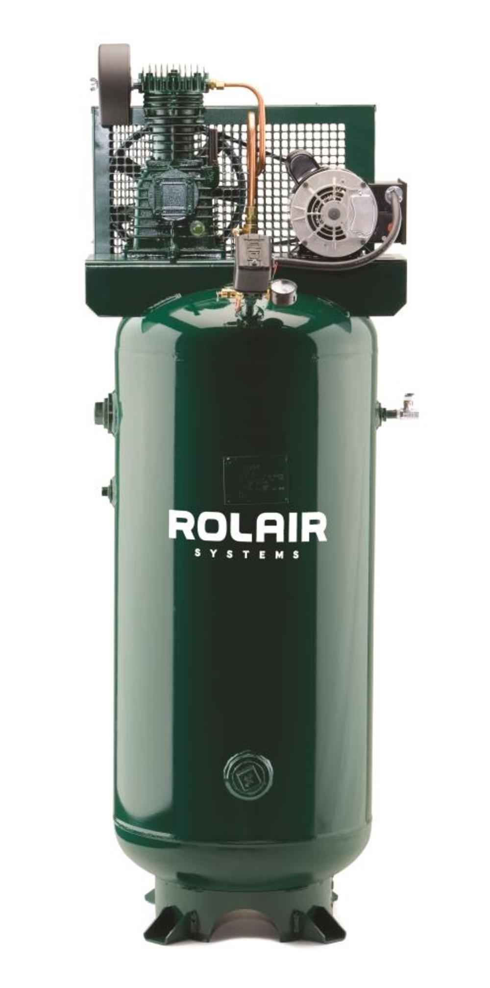 Rolair 3 HP (230V 1-Ph) 11.9 CFM@100PSI Vertical 60 Gall Compressor V3160K18B from Rolair