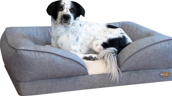 KandH Pet Products Pillow-Top Orthopedic Bolster Cat and Dog Bed