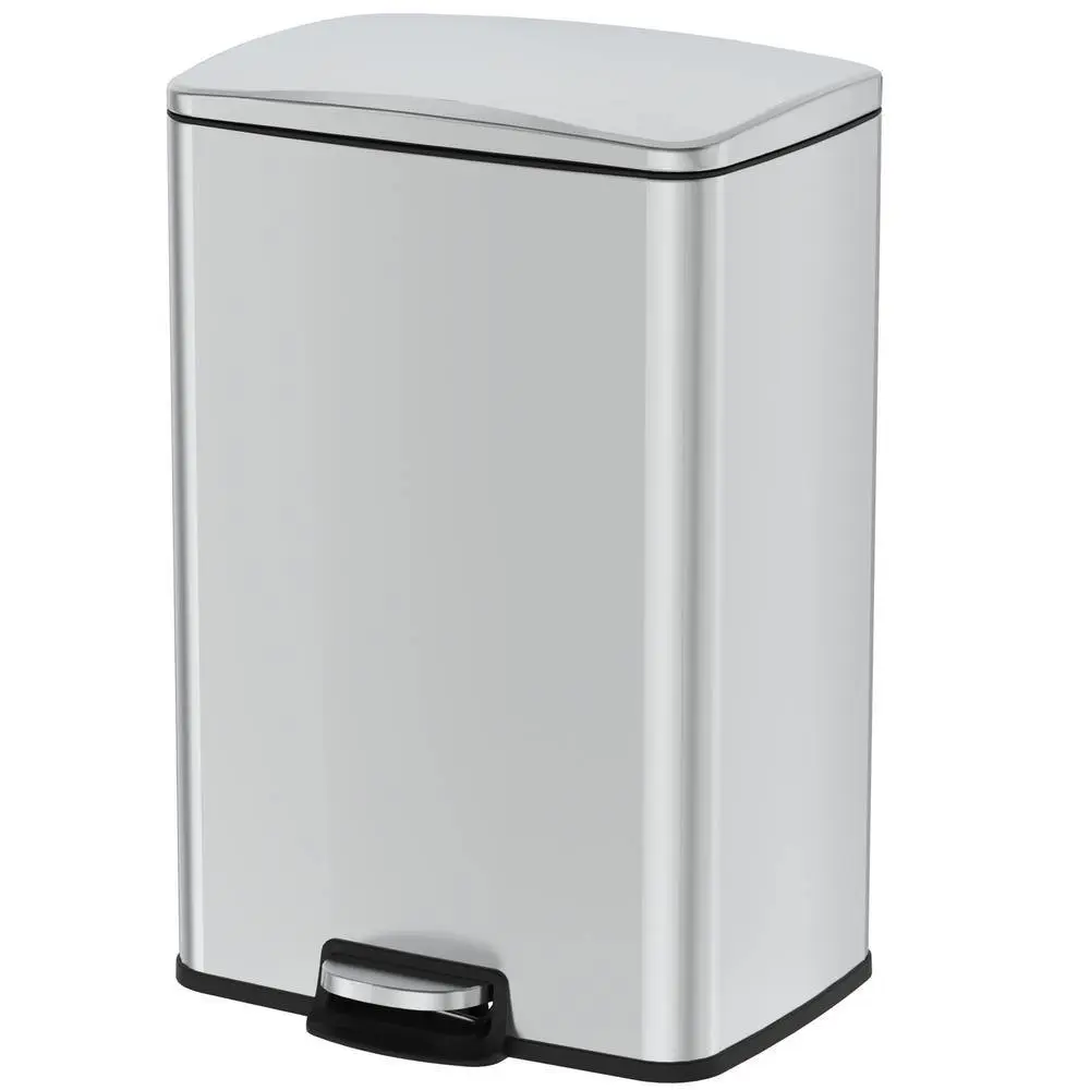 Innovaze 13.2 Gal. 50 l Stainless Steel Rectangular Kitchen Step-on Trash Can MGCS-AS2003