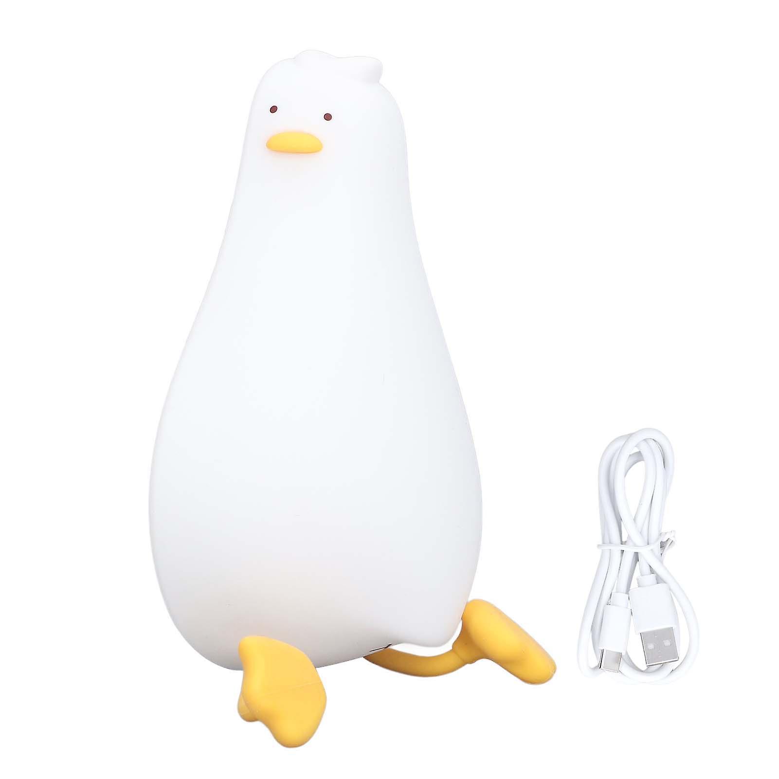 Duck Night Light for Kids 5V USB Charging 3 Levels Brightness LED Light Tap Night Light with Touch Sense for Bedroom