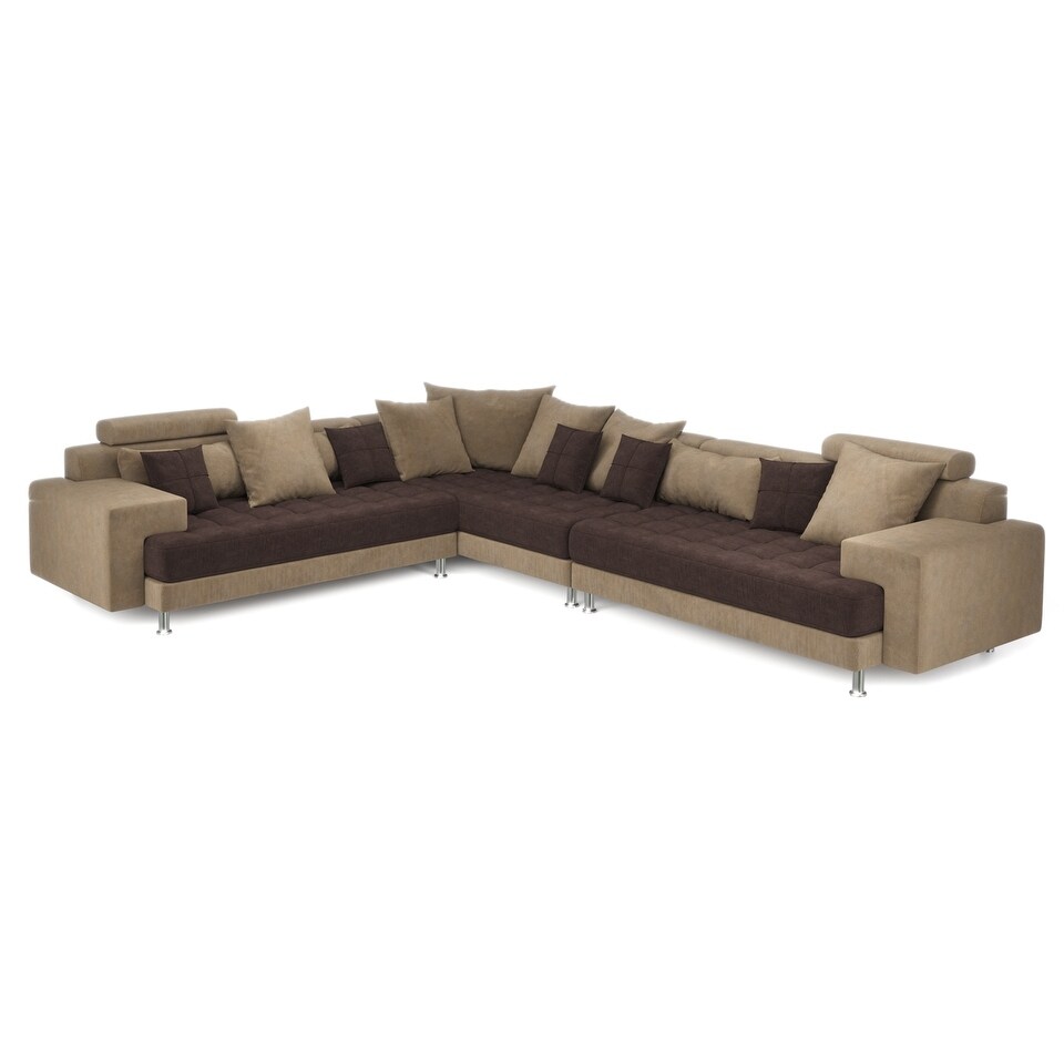 Sofacraft Lego Two Tone 3 piece Microfiber Sectional Set