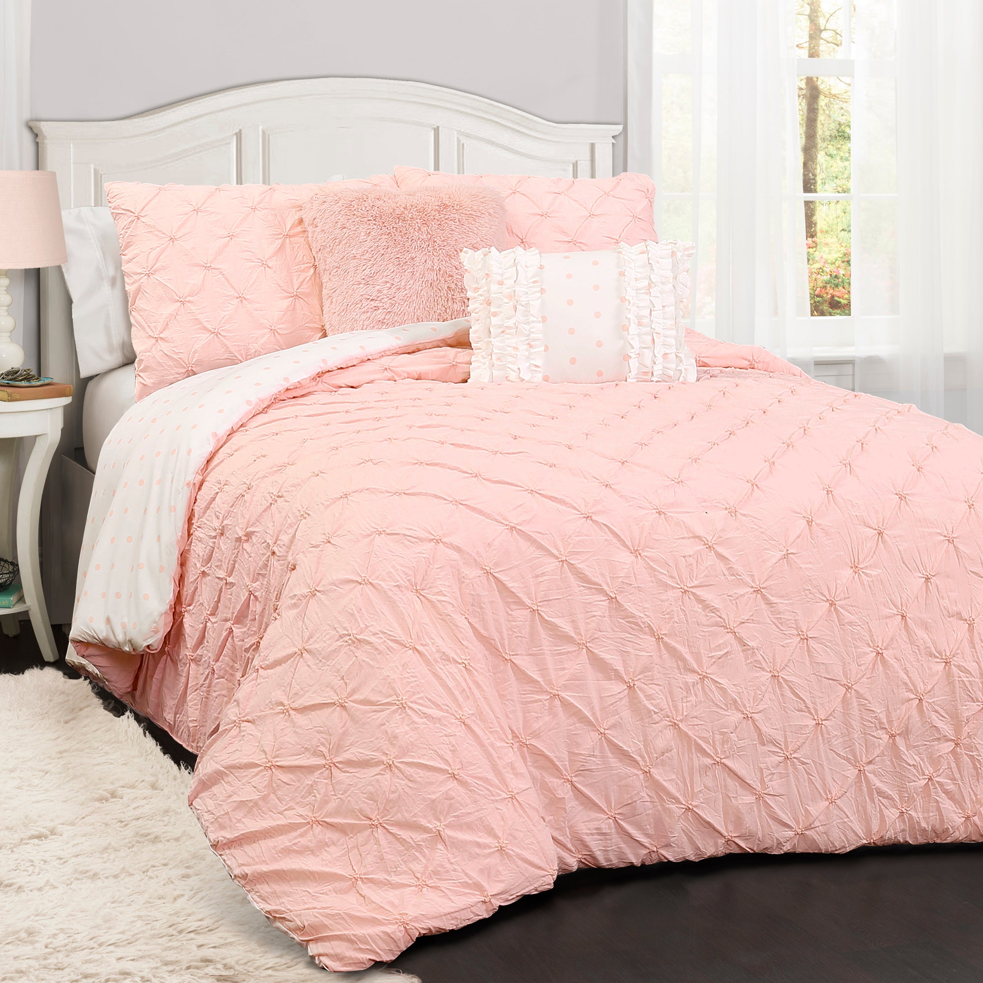 Ravello Pintuck Juvy 4 Piece Comforter Set