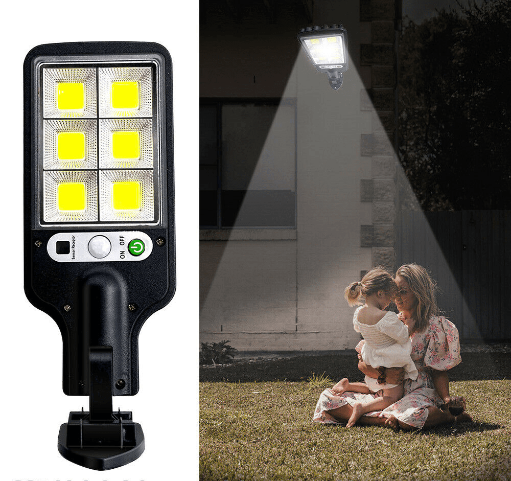 Solar Street Light 600W LED Flood Motion Sensor Security Wall Street Yard Outdoor Lamp