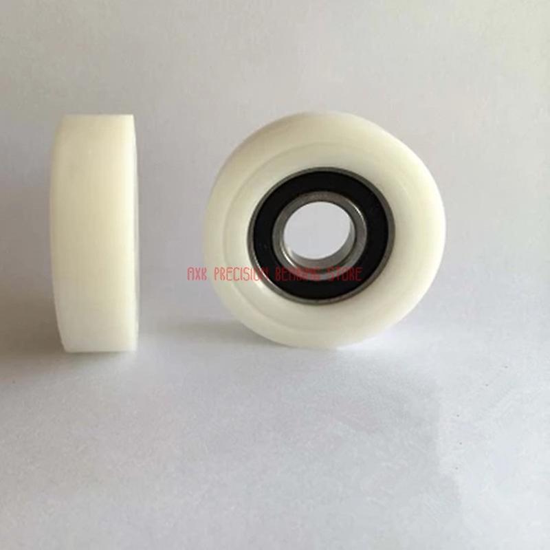 20214pcs Plastic Bearings 6002 Pulleys Nylon Rollers Rubber Wheels Guide Metal Bags 15*50*15mm 15x50x15mm Axk