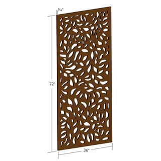 DESIGN VU Evergreen 6 ft. x 3 ft. Espresso Recycled Polymer Decorative Screen Panel Wall Decor and Privacy Panel DVU3603E