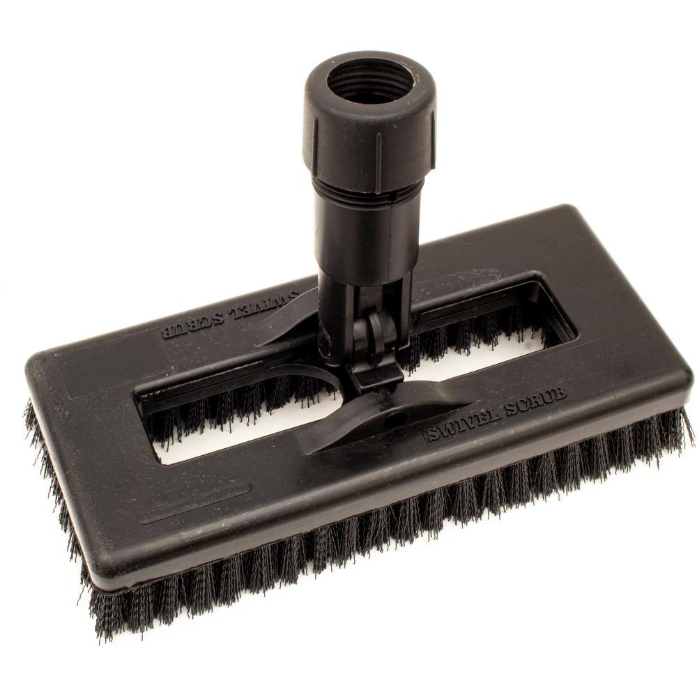 CFS Brands Sparta 8 in. Black Polyester Swivel Scrub Brush with Polypropylene Casing (6-Pack) 3638831EC03