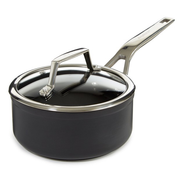 Saucepan 1 3qt With Glass Lid Black